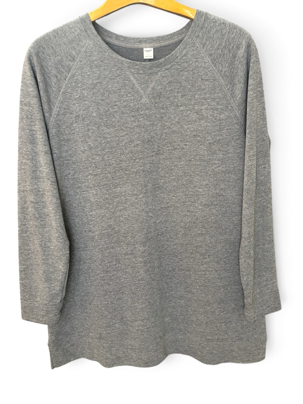 Old Navy Active Women’s Heather Gray Raglan Long Sleeve Top Size L